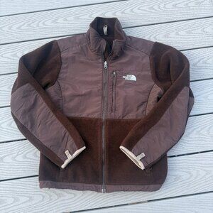 The North Face Denali Jacket Womens Medium Brown Full Zip Fleece Polartec